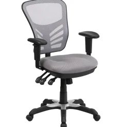 New Nicholas Ergonomic Mesh Swivel Mid-Back Multifunction Executive Office Chair, (HL0001GY) Ergonomic Chairs