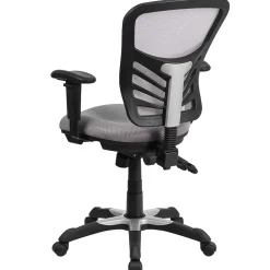 New Nicholas Ergonomic Mesh Swivel Mid-Back Multifunction Executive Office Chair, (HL0001GY) Ergonomic Chairs