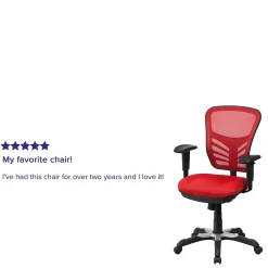 Online Nicholas Ergonomic Mesh Swivel Mid-Back Multifunction Executive Office Chair, (HL0001) Office Chairs