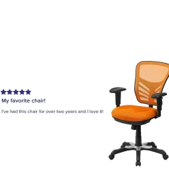 Outlet Nicholas Ergonomic Mesh Swivel Mid-Back Multifunction Executive Office Chair, (HL0001OR) Ergonomic Chairs