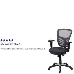 Sale Nicholas Ergonomic Mesh Swivel Mid-Back Multifunction Executive Office Chair, (HL0001DKGY) Ergonomic Chairs