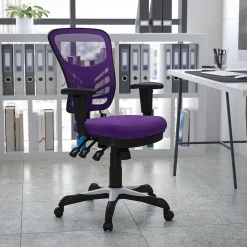 Discount Nicholas Ergonomic Mesh Swivel Mid-Back Multifunction Executive Office Chair, (HL0001PUR) Ergonomic Chairs