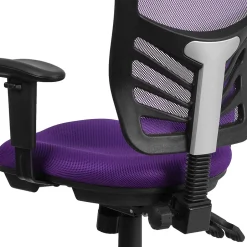 Discount Nicholas Ergonomic Mesh Swivel Mid-Back Multifunction Executive Office Chair, (HL0001PUR) Ergonomic Chairs