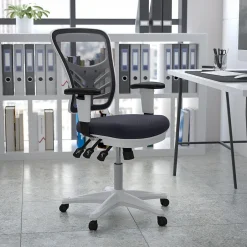 Best Nicholas Ergonomic Mesh Swivel Multifunction Executive Office Chair, (HL0001WHDKGY) Ergonomic Chairs