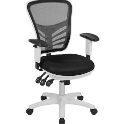 Best Nicholas Ergonomic Mesh Swivel Mid-Back Multifunction Executive Office Chair, (HL0001WHBK) Ergonomic Chairs