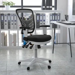 Best Nicholas Ergonomic Mesh Swivel Mid-Back Multifunction Executive Office Chair, (HL0001WHBK) Ergonomic Chairs