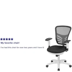 Best Nicholas Ergonomic Mesh Swivel Mid-Back Multifunction Executive Office Chair, (HL0001WHBK) Ergonomic Chairs