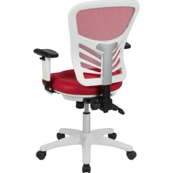 Best Nicholas Ergonomic Mesh Swivel Mid-Back Multifunction Executive Office Chair, (HL0001WHRED) Ergonomic Chairs