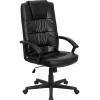 Nora LeatherSoft Swivel High Back Executive Office Chair, Black (GO7102) Office Chairs