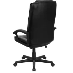 Nora LeatherSoft Swivel High Back Executive Office Chair, Black (GO7102) Office Chairs