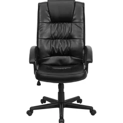 Nora LeatherSoft Swivel High Back Executive Office Chair, Black (GO7102) Office Chairs