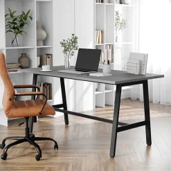 Clearance Redmond 60"W x 30"D Conference Table, Laminate, Gray Oak (MTM6030LTGRYABF) Conference Room Tables