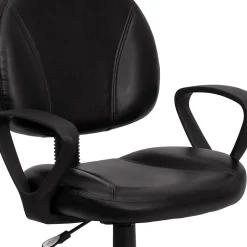 Sale Ronald Ergonomic LeatherSoft Swivel Mid-Back Task Office Chair, Black (BT688BKA) Office Chairs