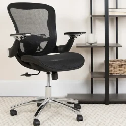 Clearance Sam Ergonomic Mesh Swivel Mid-Back Executive Office Chair, Transparent Black (GOWY87) Office Chairs