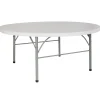 Discount Stonewall Folding Table, 71" x 71", Granite White (DAD183RZ) Folding Tables