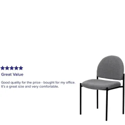 Clearance Tania Fabric Stackable Side Reception Chair, Gray (BT5151GY) Folding & Stacking