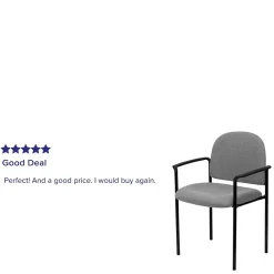 Hot Tiffany Fabric Stackable Side Reception Chair with Arms, Gray (BT5161GY) Folding & Stacking