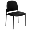 Vinyl Stackable Steel Side Chairs, Black, 15/Pack Folding & Stacking