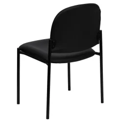 Vinyl Stackable Steel Side Chairs, Black, 15/Pack Folding & Stacking