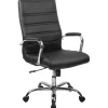 Whitney Ergonomic LeatherSoft Swivel High Back Executive Office Chair, Black/Chrome (GO2286HBK) Ergonomic Chairs