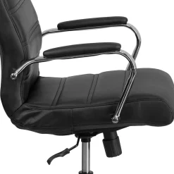 Whitney Ergonomic LeatherSoft Swivel High Back Executive Office Chair, Black/Chrome (GO2286HBK) Ergonomic Chairs