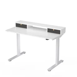 Discount EC9W Series 48" W Electric Adjustable Standing Desk, White (EC9WDO04W) Standing Desks