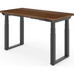 Online E7Q 60"W Electric Adjustable Standing Desk, Black Walnut/Black (E7QB6030-BW) Standing Desks