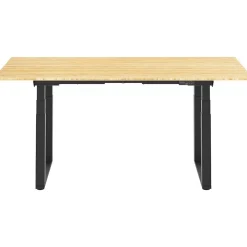 E7Q 72"W Electric Adjustable Standing Desk, Bamboo/Black (E7QBR7230-LBZB) Standing Desks