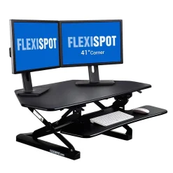 Clearance 41"W Manual Sit-Stand Desk Converter, Black (M4B-E-US) Standing Desks