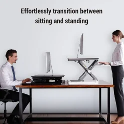 Clearance 41"W Manual Sit-Stand Desk Converter, Black (M4B-E-US) Standing Desks