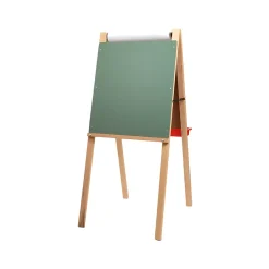 Online Child's Deluxe Double Dry-/Wet-Erase Easel, 44", Wood/White/Green/Red, Assorted Materials (17237) Dry Erase