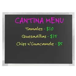 New Dry-Erase Blackboard, Aluminum Frame, 24" x 36" (17931) Dry Erase