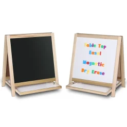 Online Dry-Erase Two-Sided Easel, Wood Frame, 19.5" x 18" (17406) Dry Erase