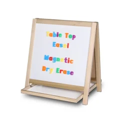 Online Dry-Erase Two-Sided Easel, Wood Frame, 19.5