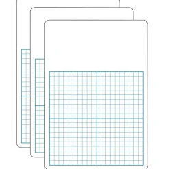 New Products 1/2" Graph w/Work Space Melamine Dry-Erase Whiteboard, 11" x 16", Pack of 3 (FLP11162-3) Dry Erase
