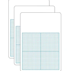 Clearance Products 0.25" Graph Dry Erase Board, 11" x 16", Pack of 3 (FLP11161-3) Dry Erase