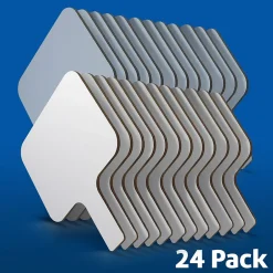 Sale Rectangular Dry-Erase Writing Paddle, 24/Set (10040) Dry Erase