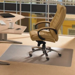 Clearance Advantagemat Carpet Chair Mat, 30" x 48", Designed for Low-Pile Carpet, Clear PVC (FC1175120EV) Chair Mats