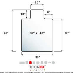 Outlet Computex Advantagemat Carpet Chair Mat with Lip, 36