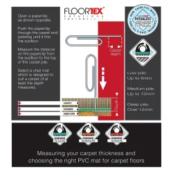 Outlet Computex Advantagemat Carpet Chair Mat with Lip, 36