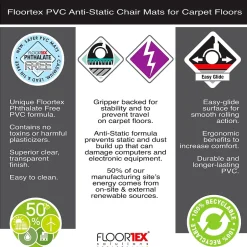 Outlet Computex Advantagemat Carpet Chair Mat with Lip, 36