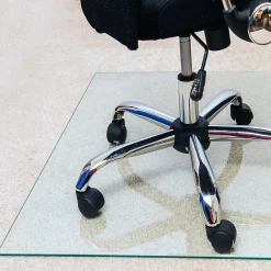 Discount Glaciermat Carpet & Hard Floor Chair Mat, 36" x 42", Crystal Clear Glass (FC123642EG) Chair Mats