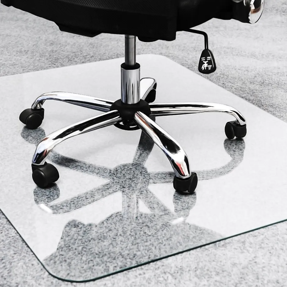 New Glaciermat Carpet & Hard Floor Chair Mat, 36" x 40", Crystal Clear Glass (NCCMFLGL0012) Chair Mats