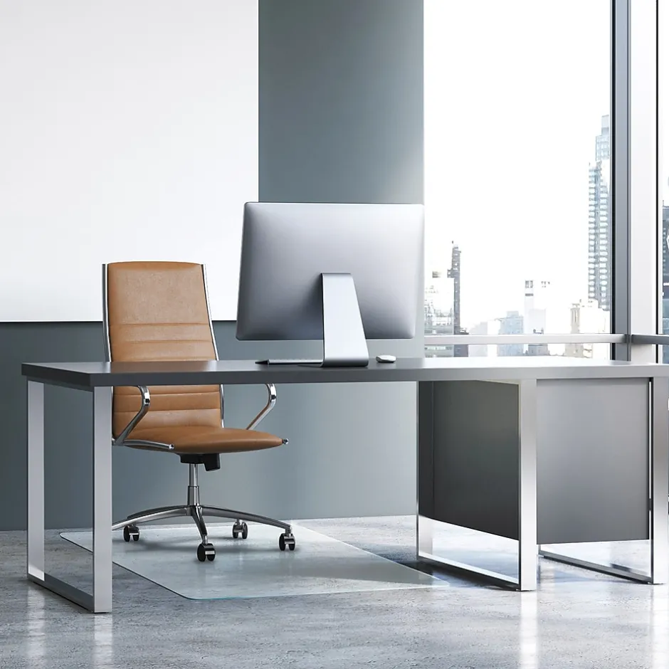 New Glaciermat Carpet & Hard Floor Chair Mat, 36" x 40", Crystal Clear Glass (NCCMFLGL0012) Chair Mats