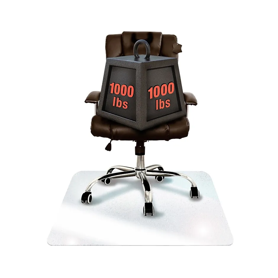 New Glaciermat Carpet & Hard Floor Chair Mat, 36" x 40", Crystal Clear Glass (NCCMFLGL0012) Chair Mats