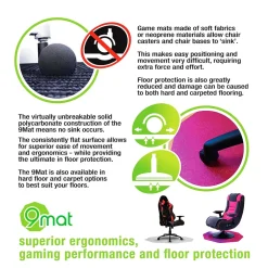 9Mat Hard Floor Gaming Chair Mat, 38