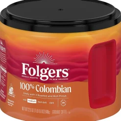 Coffee<Folgers 100% Colombian Coffee, Medium Roast, 22.6 oz. (2550020532)