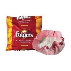 Coffee<Folgers Classic Roast Filter Packs Coffee, Medium Roast, 0.9 oz., 160/Box (PRO44192)