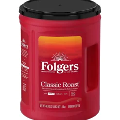 Coffee<Folgers Classic Roast Ground Coffee, Medium Roast, 40.3 oz. (2550000529C/2550030420)