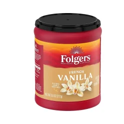 Coffee<Folgers French Vanilla Ground Coffee, 9.6 oz. (2550098181)